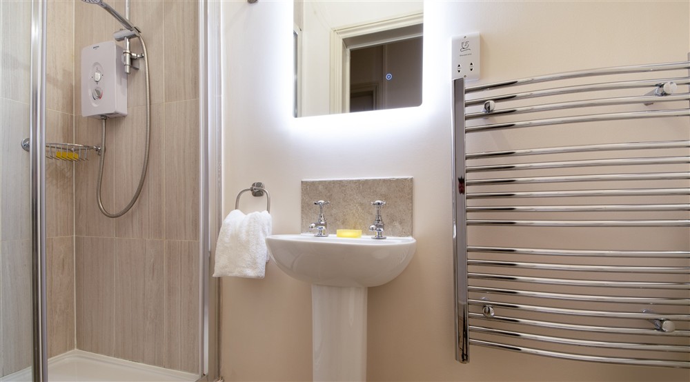 The shower room at Agent's House in Poole, Dorset