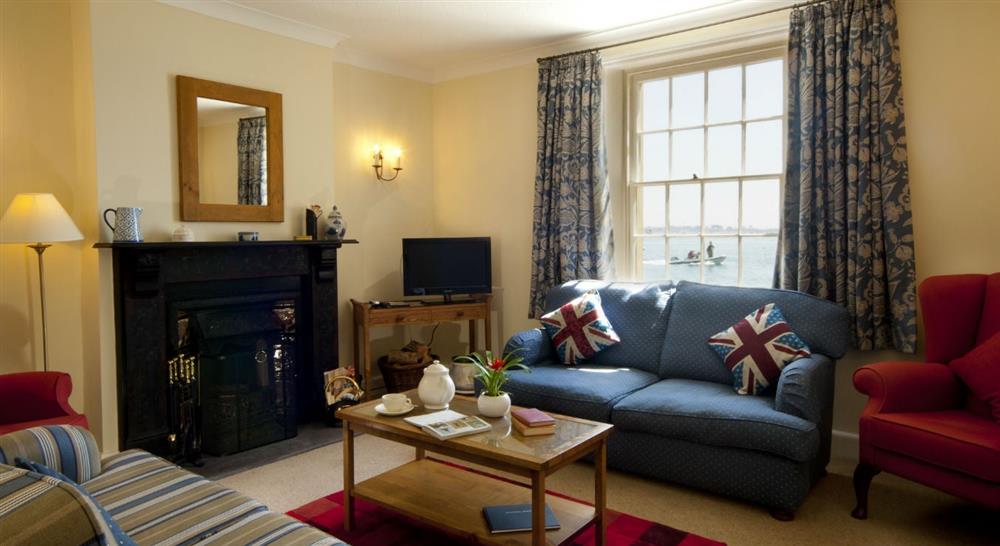 The sitting room at Agent's House in Poole, Dorset