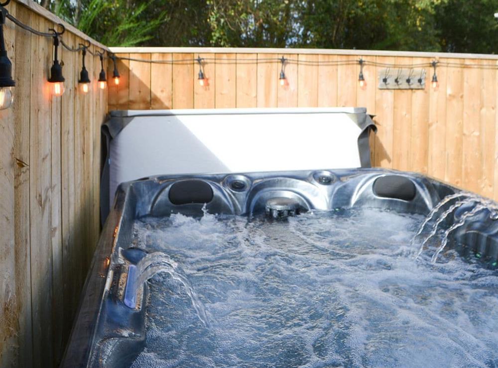 Hot tub at Aintree Lodge in Swarland, Northumberland
