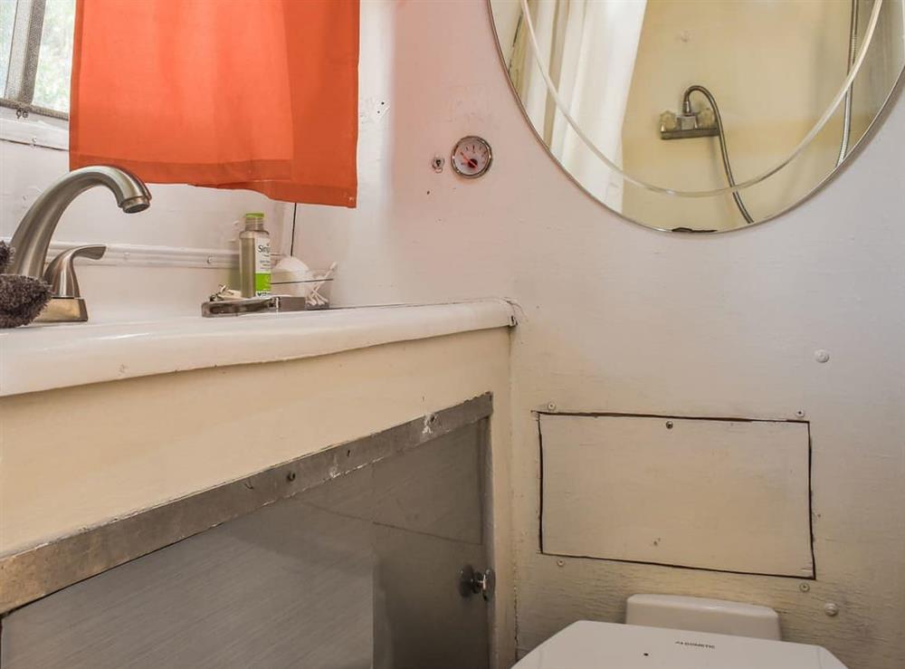 Shower room at Airstream in Warsash, Hampshire