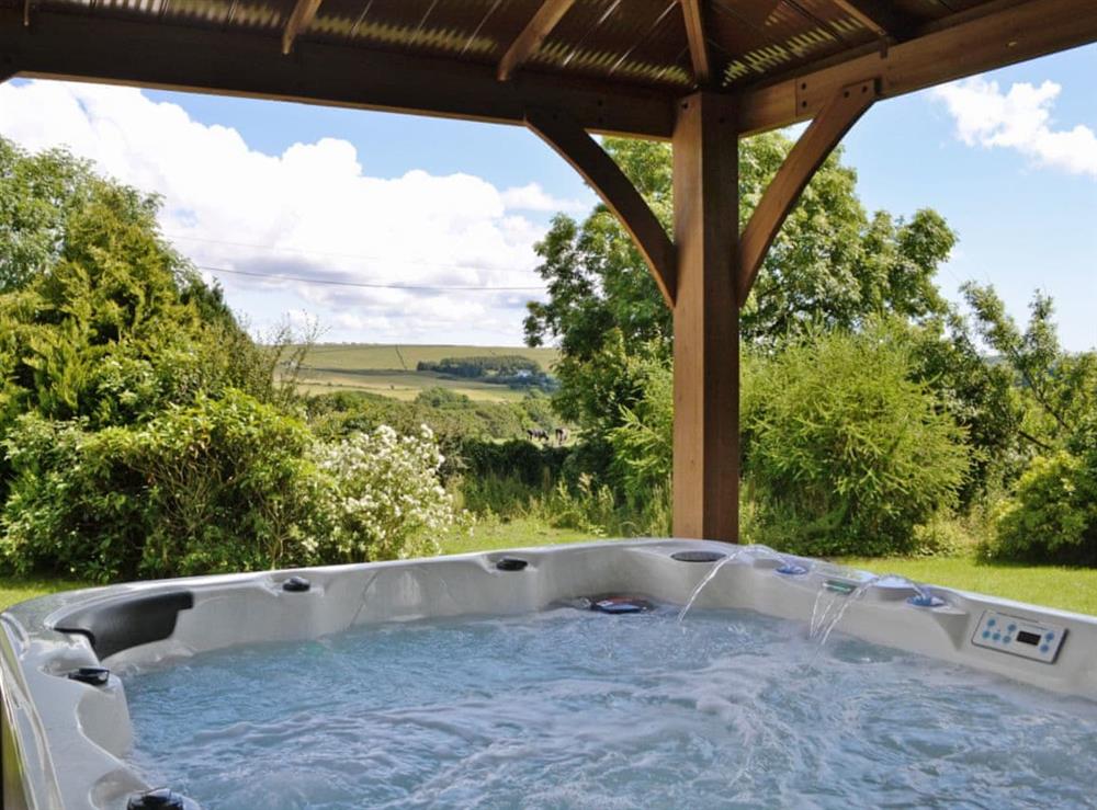 Hot tub at Airyhemming Farm in Newton Stewart, Wigtownshire