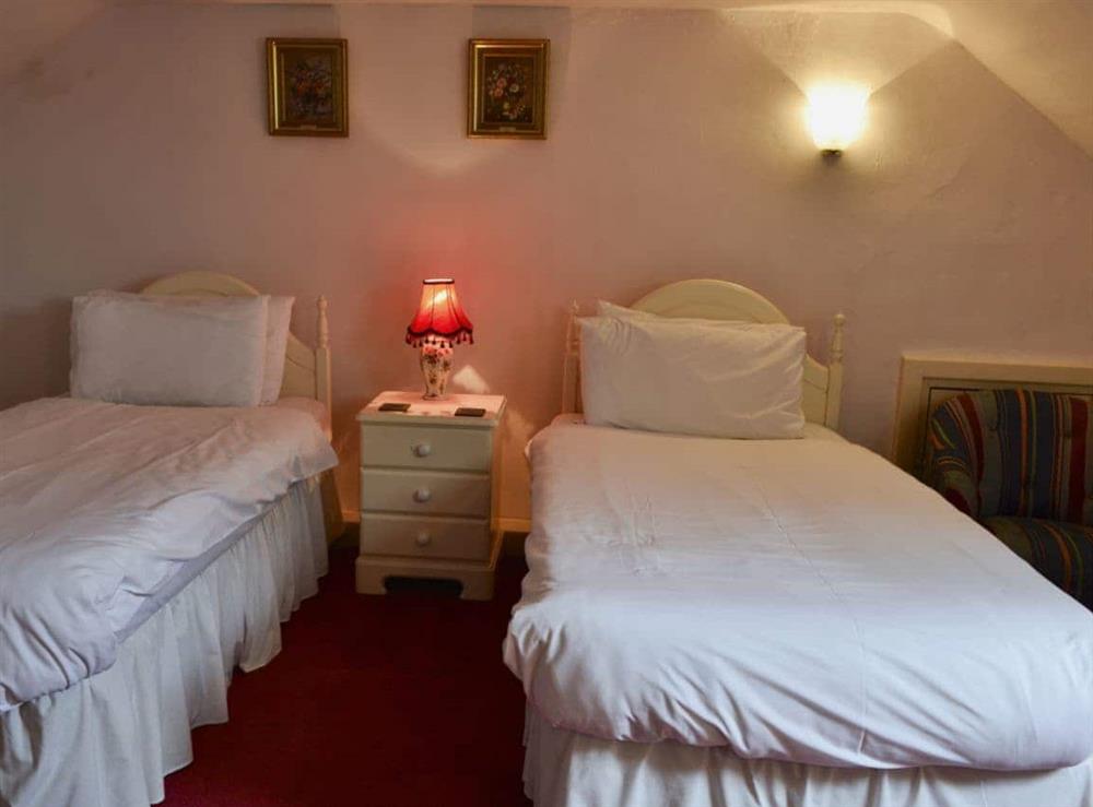 Twin bedroom at Akeld Manor House in Akeld, Wooler, Northumberland., Great Britain