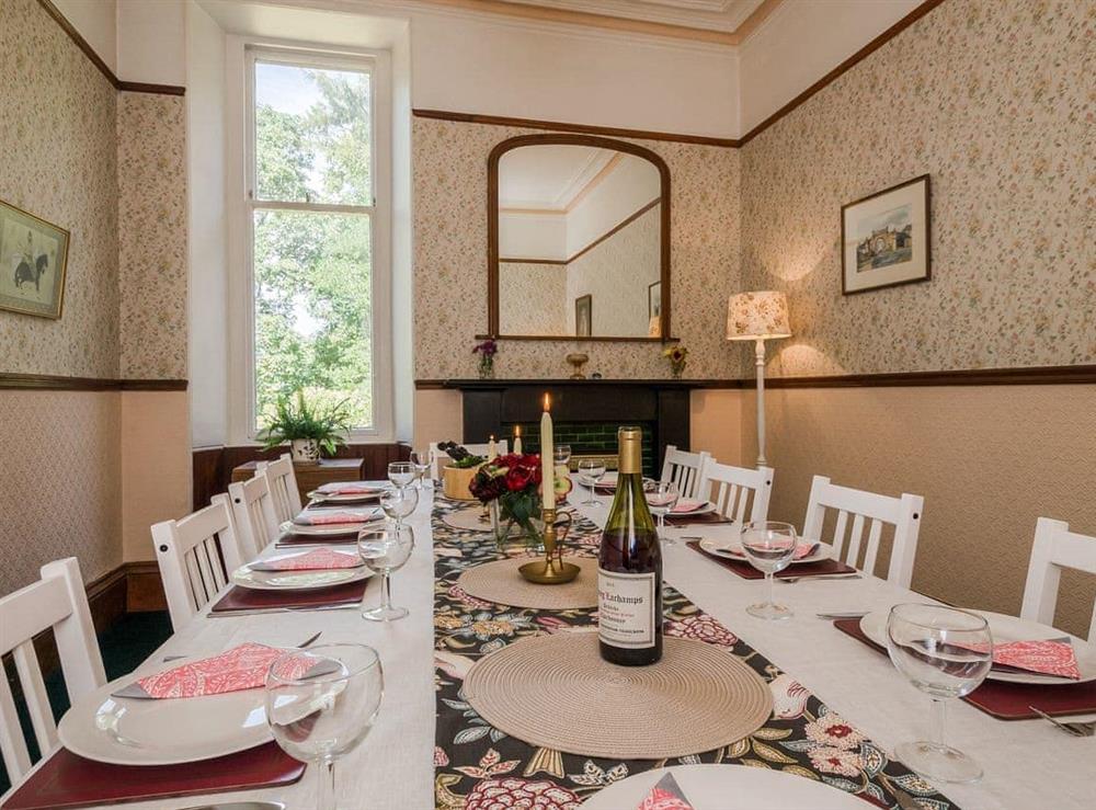 Dining room at Albion House in Castle Douglas, Dumfries and Galloway, Kirkcudbrightshire