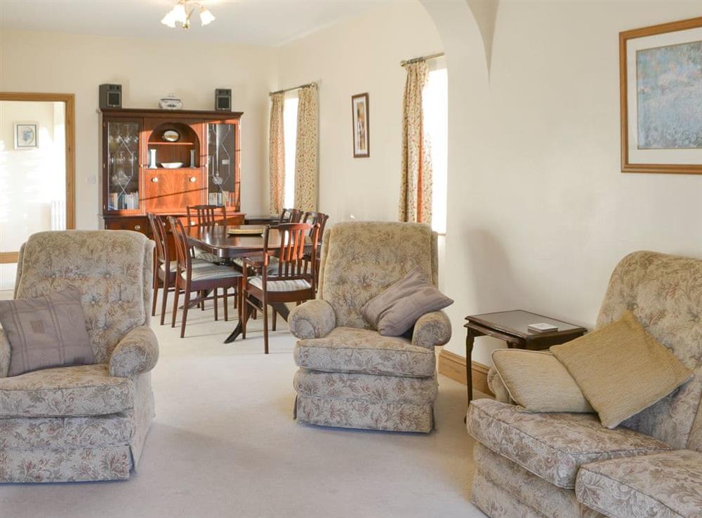 Large living and dining room at Alby Bungalow in Cumwhinton, Carlisle, Cumbria