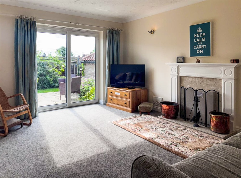 Living area at Alder Lodge in Sedgeford, Norfolk