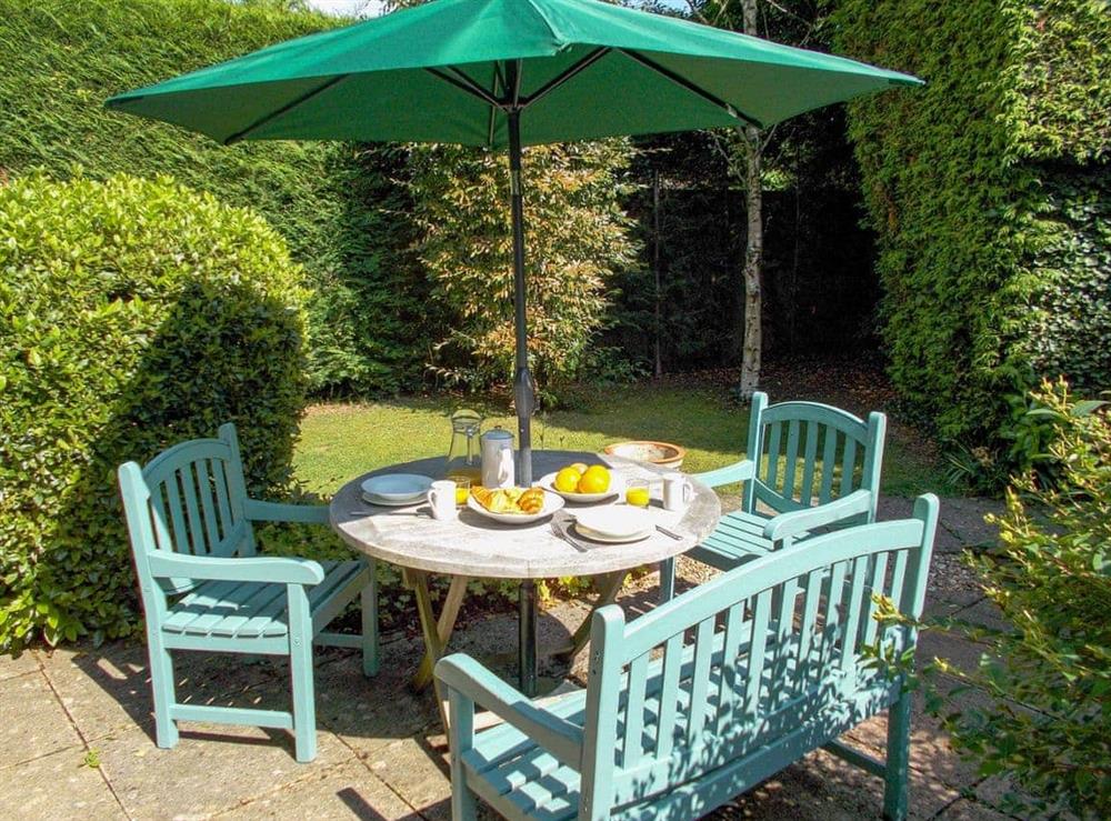 Side Patio at Alderley House in Bourton-on-the-Water, Gloucestershire