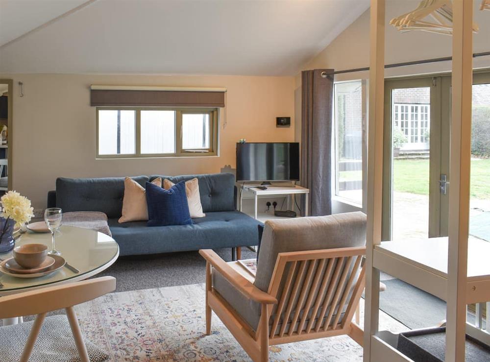 Open plan living space at Aldwick Scandi Retreat in Aldwick, West Sussex