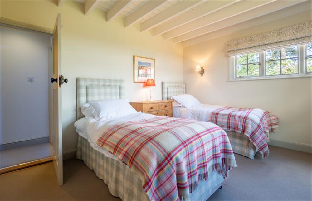 Bedroom two with twin 3’ single beds at Alexander House, Thorpeness