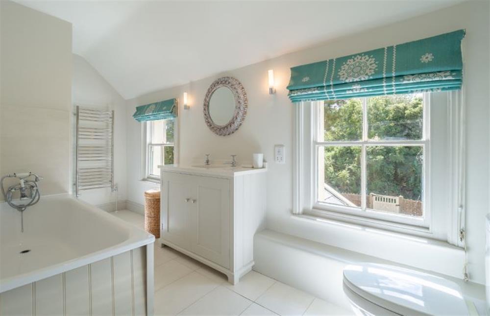 Family bathroom with bath, separate shower, wash basin and WC at Alexander House, Thorpeness