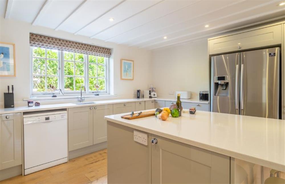 Kitchen space with American style fridge freezer at Alexander House, Thorpeness