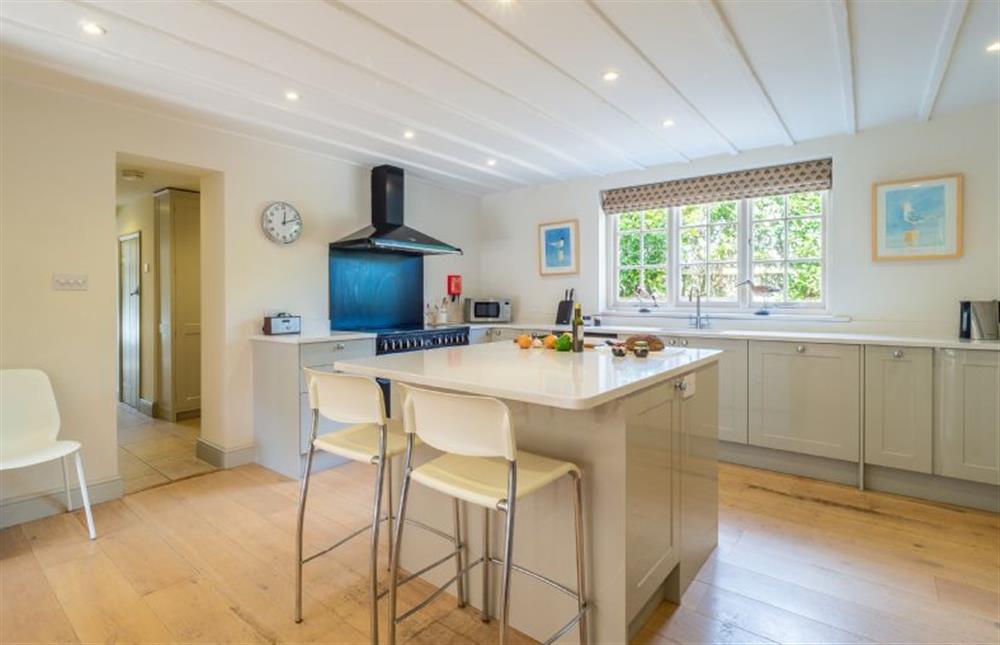 Kitchen space with breakfast bar at Alexander House, Thorpeness