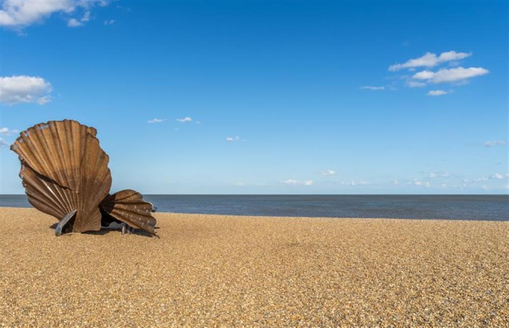 The Scallop on the beach at Aldeburgh at Alexander House, Thorpeness