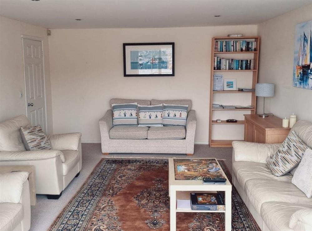 Living area at Alexandras View in Fowey, Cornwall