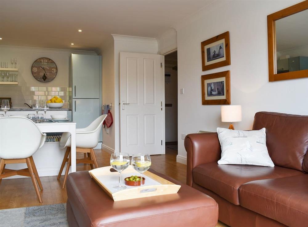 Open plan living space at All Aboard in Whitby, North Yorkshire