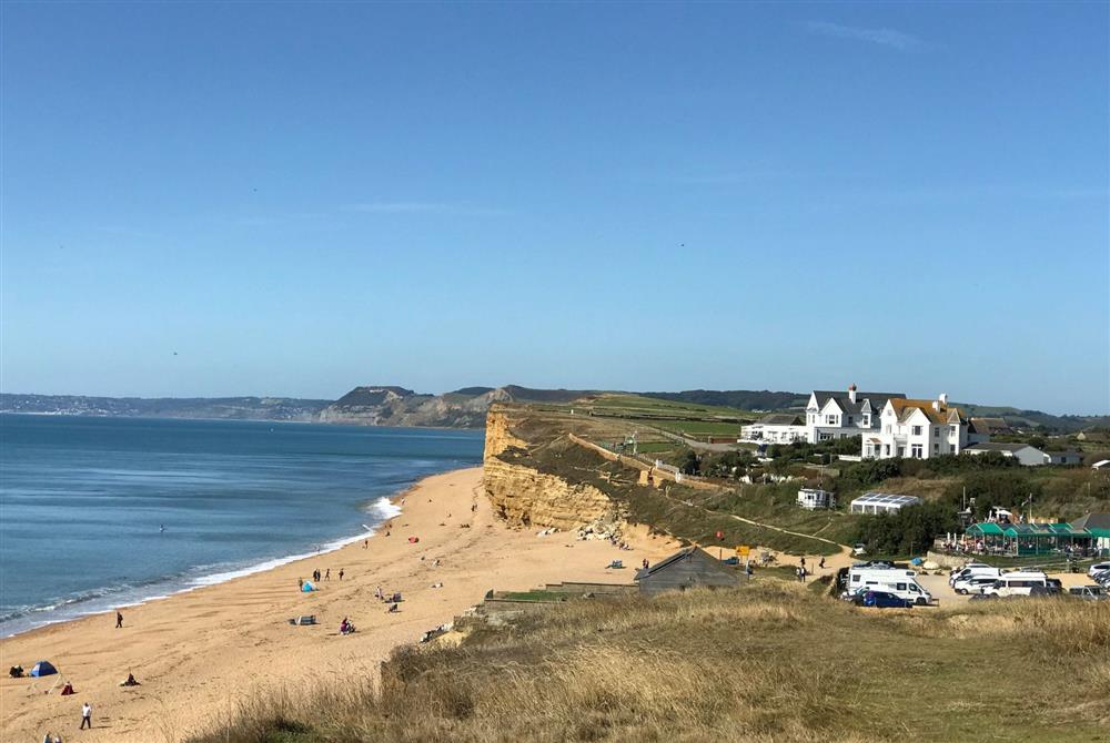 Hive Beach and its popular beach cafe just a minute away at All Views, Bridport