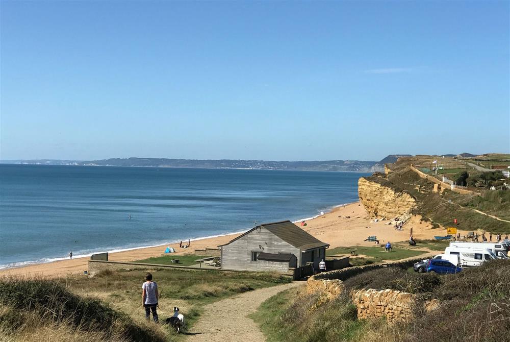 Hive Beach and the world famous Jurassic Coast just steps away from All Views at All Views, Bridport