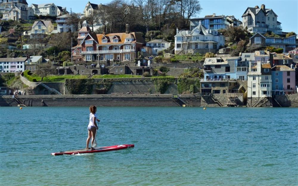 Salcombe town from the water-paddleboarding lessons and hire available