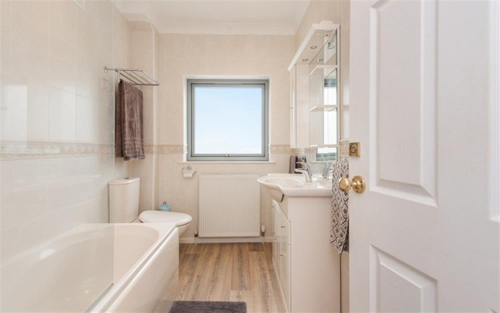 The family bathroom sits on the same level as the master and double bedrooms at Allahoo in West Charleton