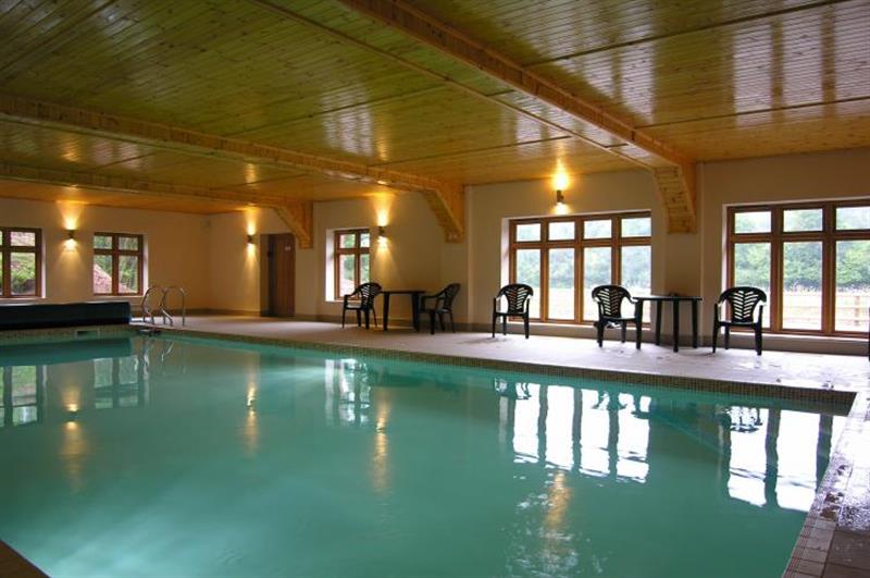 The shared swimming pool at Allerford Cottage, Near Dunster