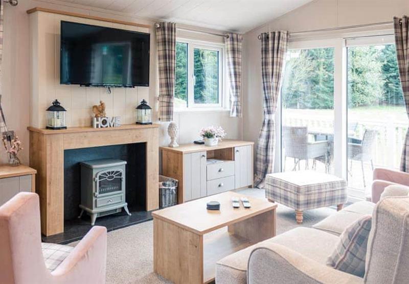 Living room in the Lakeview Lodge VIP at Allerthorpe Golf and Country Park in Allerthorpe, Yorkshire