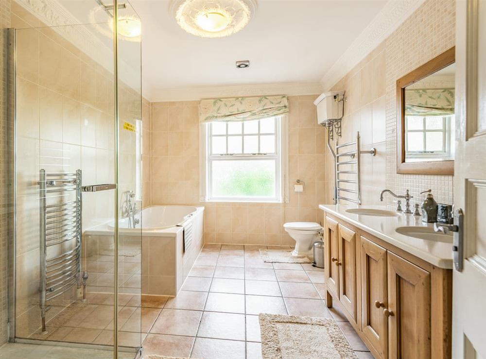 En suite Bathroom at Allerton House in Isham, Northamptonshire