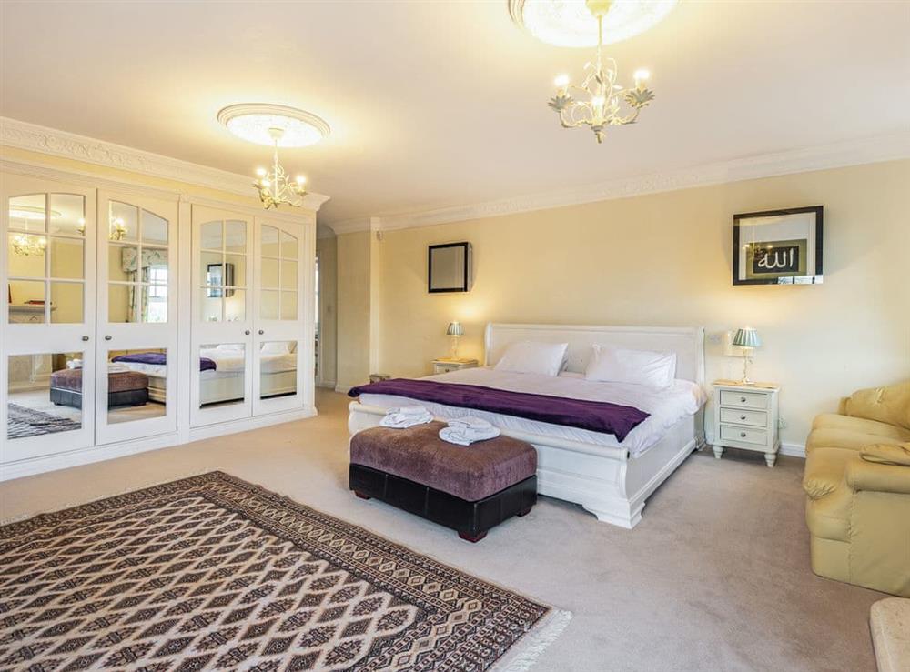 Master bedroom at Allerton House in Isham, Northamptonshire