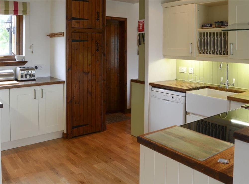 Welcoming kitchen at Allt Beag in Achintraid, near Lochcarron, Highlands, Ross-Shire