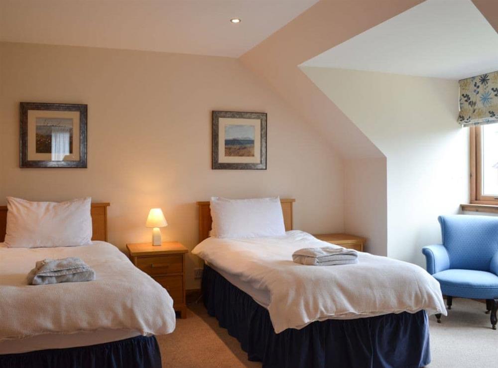 Twin bedroom at Allt Mor in Aviemore, Inverness-Shire