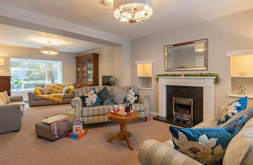 The living room at Allt yr Afon in St Davids, Pembrokeshire, Dyfed