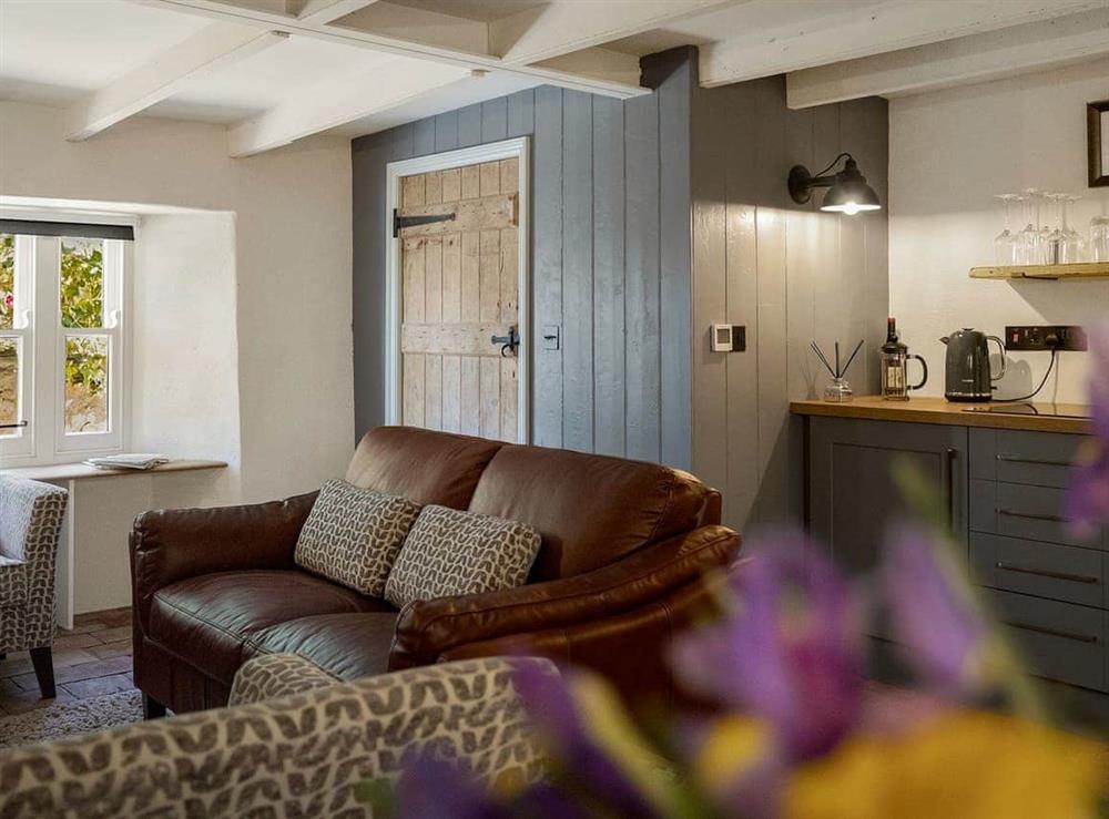 Open plan living space at Alma Cottage in Solva, Dyfed