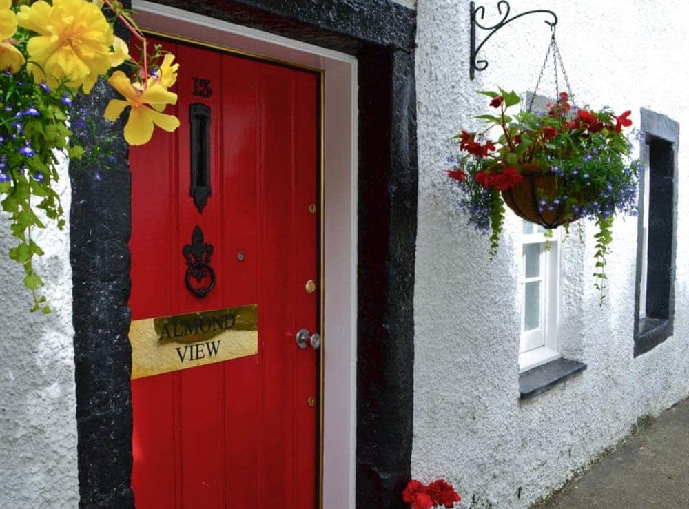 Entrance at Almond View in Cramond, near Edinburgh, Midlothian