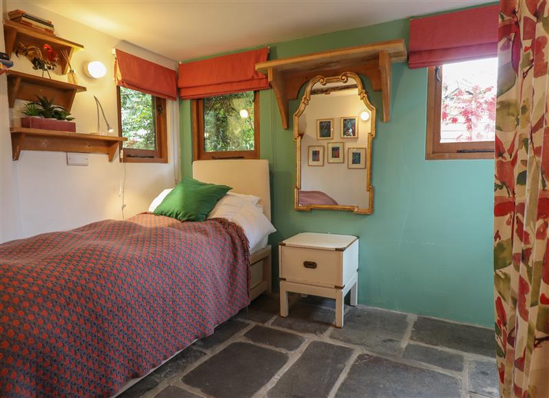 One of the bedrooms at Alpine Cottage, Felindre near Beguildy