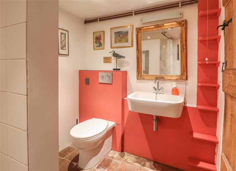 This is the bathroom at Alpine Cottage, Felindre near Beguildy
