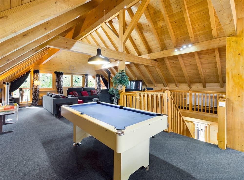 Games room at Alpine Lodge in Pentney, Norfolk