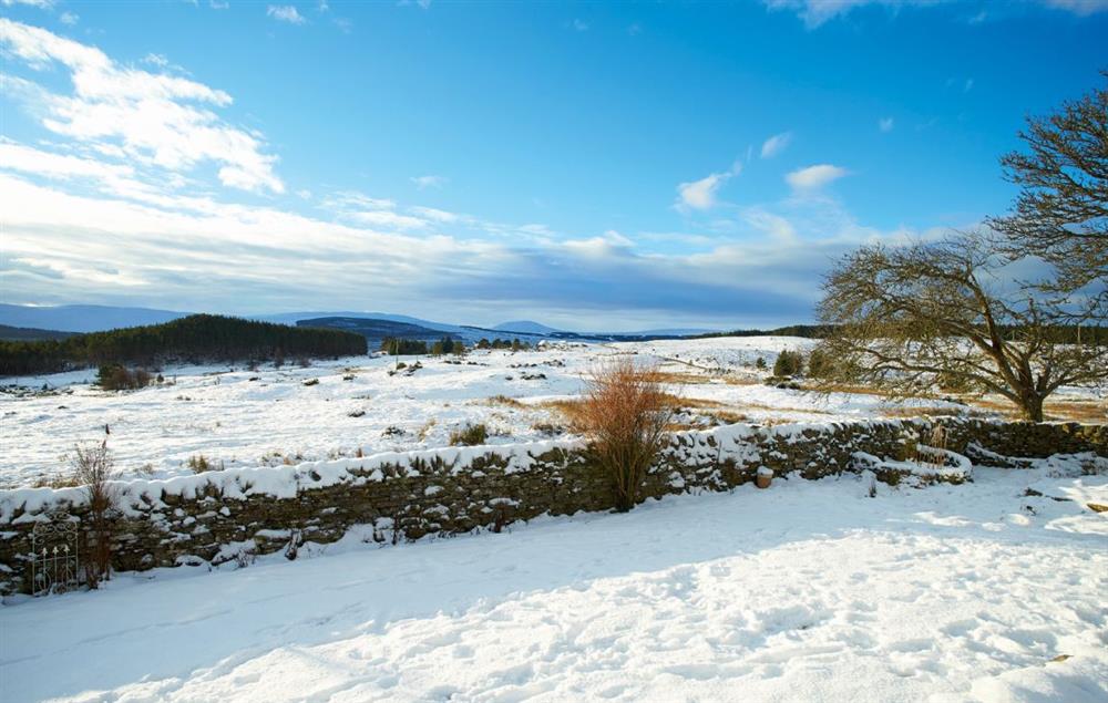 The property is surrounded by wild croft land and open skies