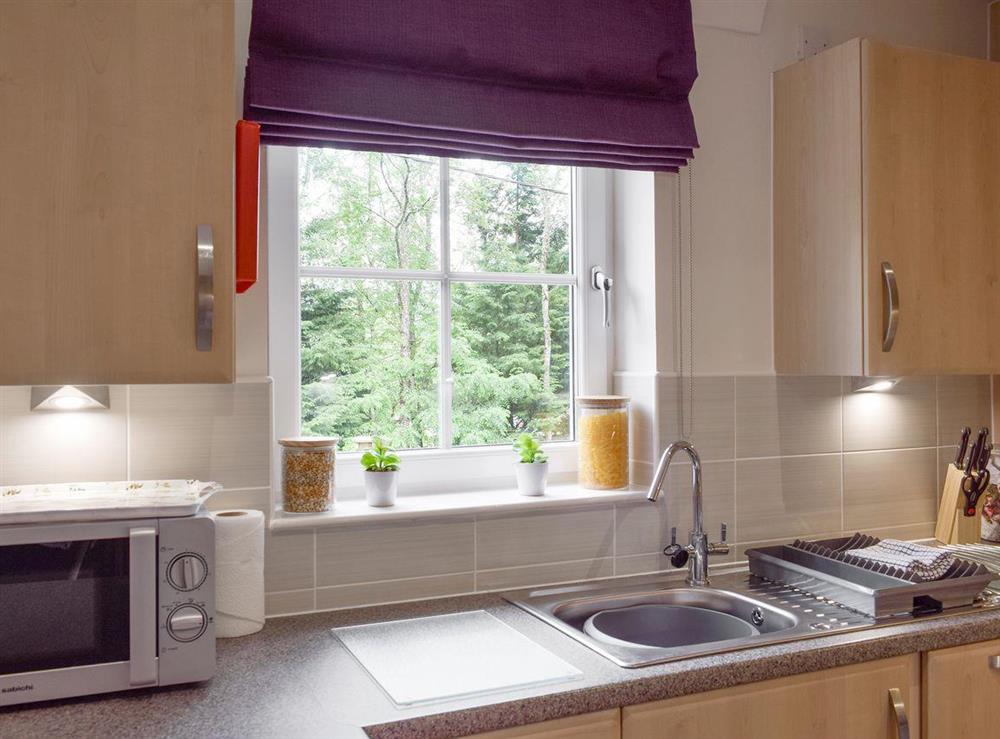 Well-equipped fitted kitchen at Am Tighndhuin in Killin, Perthshire