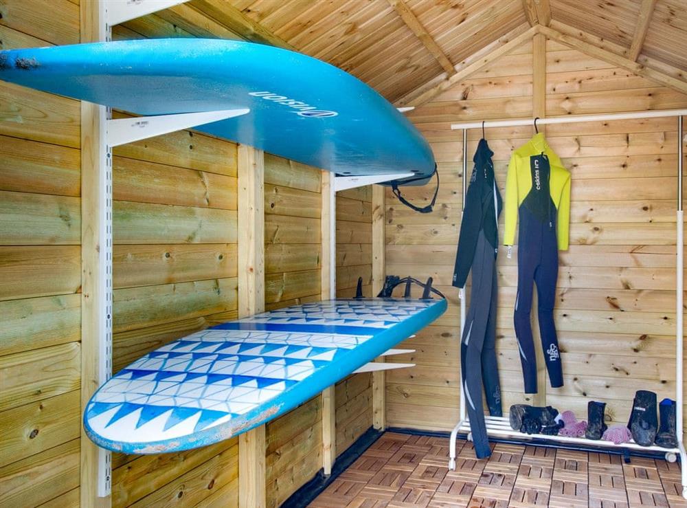 Dry storage for wet suits and equipment at Amber Waves in Seahouses, near Alnwick, Northumberland