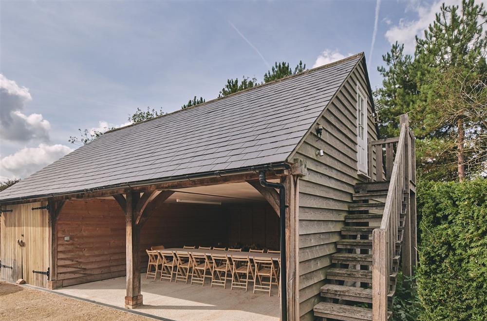 The outdoor dining space