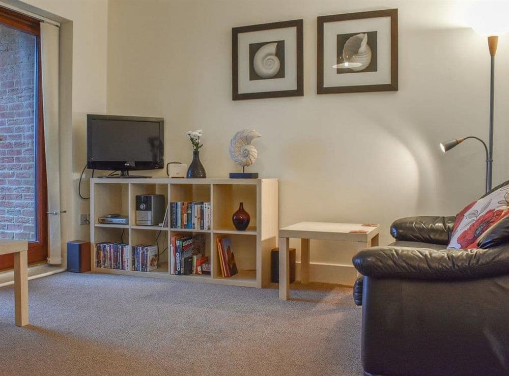Living room at Ammonite Cottage in Whitby, North Yorkshire