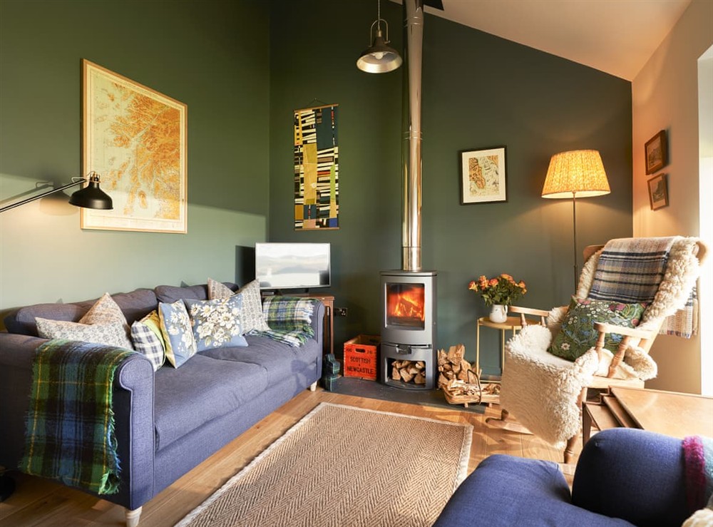 Living room at An Airigh in Newton, Argyll