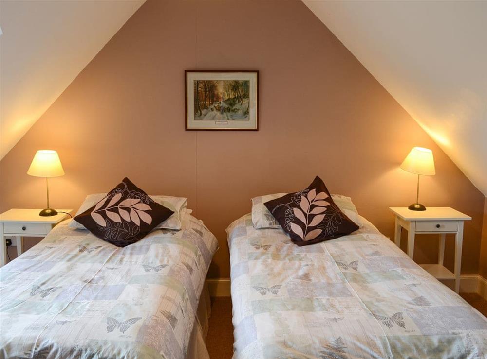 Twin bedroom at An Sealladh in Lochinver, near Baddidarach, Sutherland