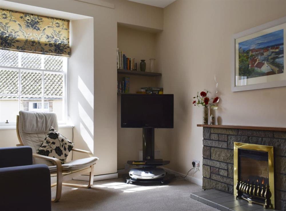 Cosy living area at Anchor Cottage in Pittenweem, near Anstruther, Fife