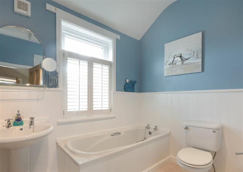 This is the bathroom at Anchor Cottage, Seahouses