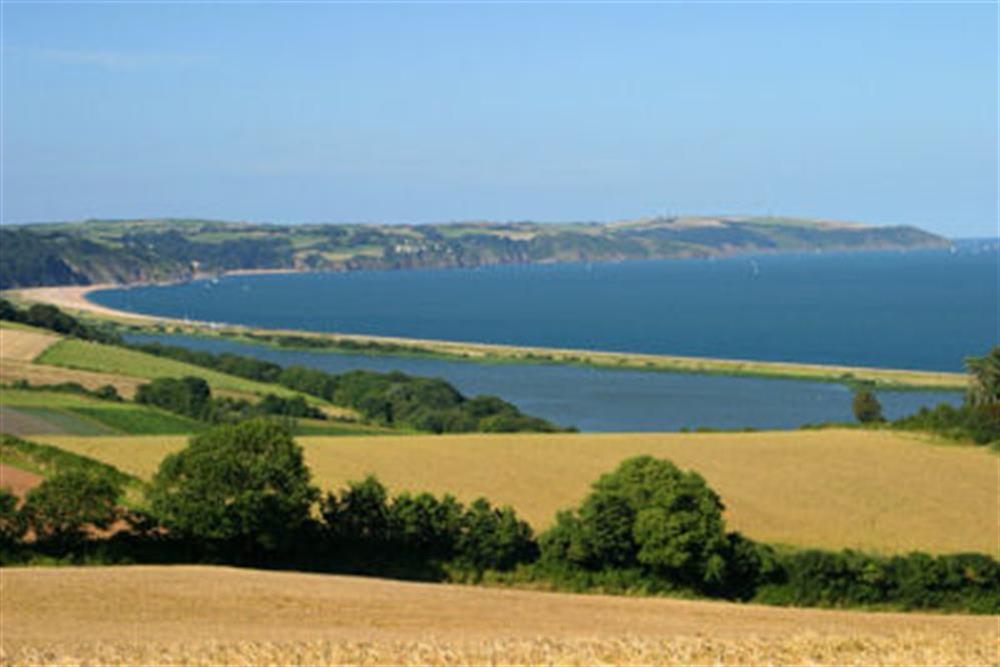 Looking across Slapton Ley and out to sea at Anchor Ley in Torcross, Kingsbridge