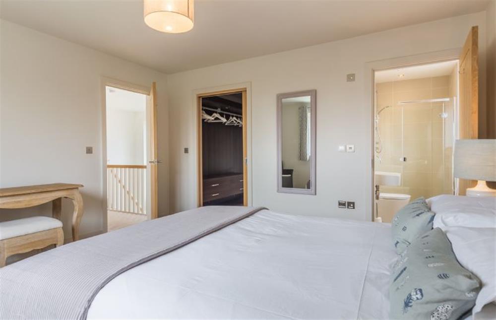 First floor: Master bedroom at Anchorage, Brancaster near Kings Lynn