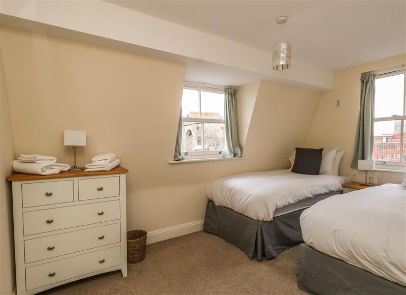 One of the bedrooms at Anchorage View, Weymouth