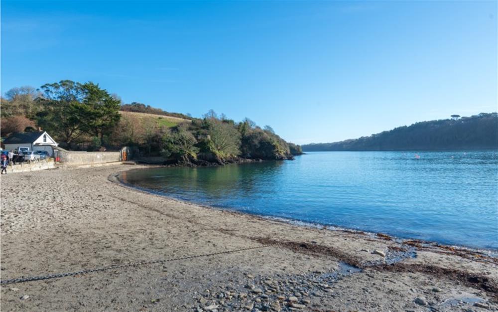 The beach at Helford Passage. at Anchors Aweigh in Helford Passage