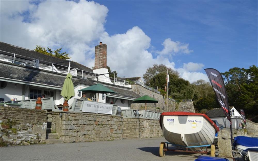 The Ferry Boat Inn. Enjoy lunch here at Helford Passage, with gorgeous views of the river. at Anchors Aweigh in Helford Passage