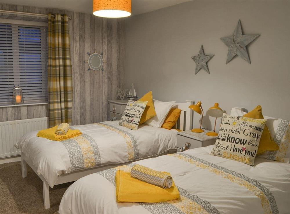 Twin bedroom at Anchors Point in Newbiggin-by-the-Sea, Northumberland