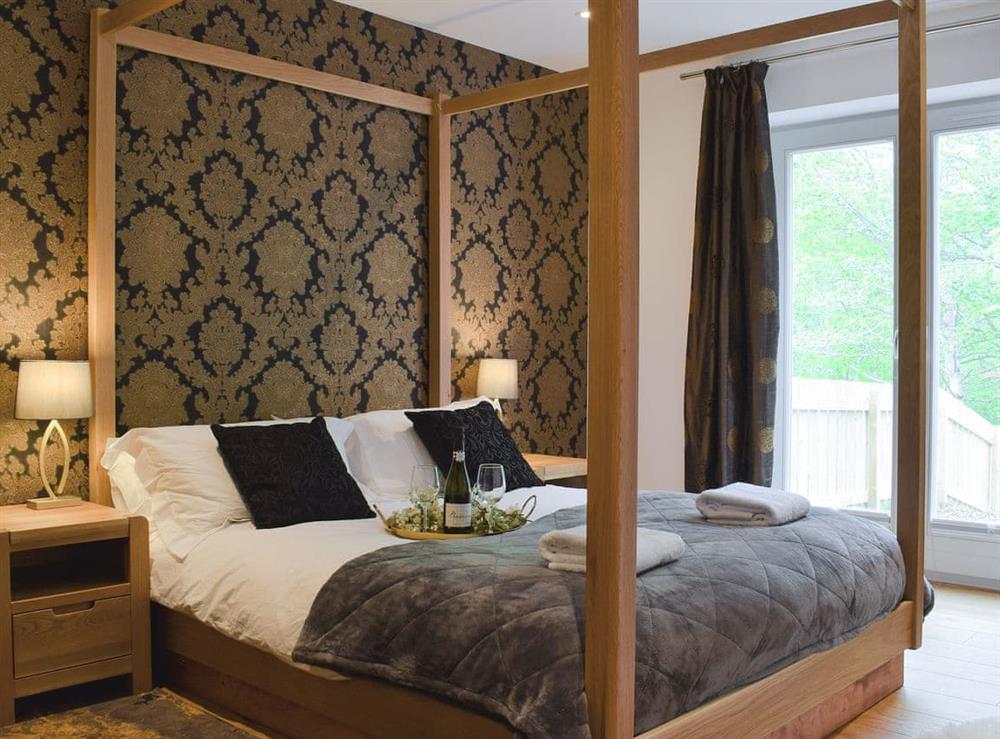 Romantic four poster bedroom at Anemone in Kenmore, near Aberfeldy, Perthshire